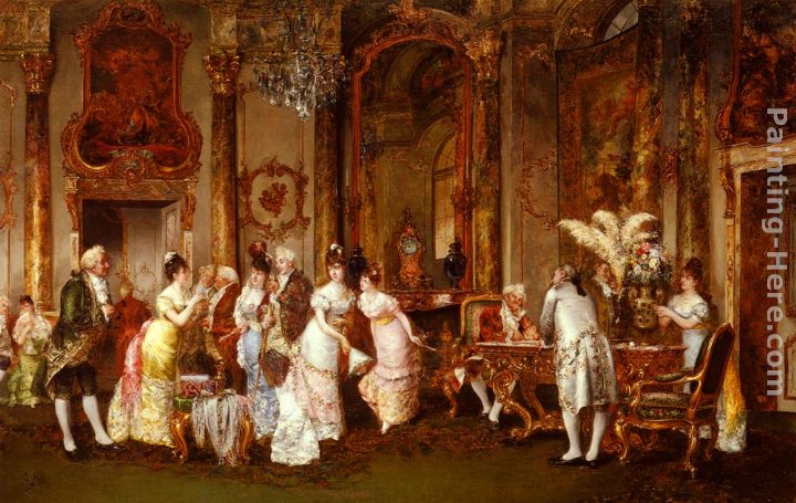 The Jewellery Viewing painting - Clement Pujol de Guastavino The Jewellery Viewing art painting
